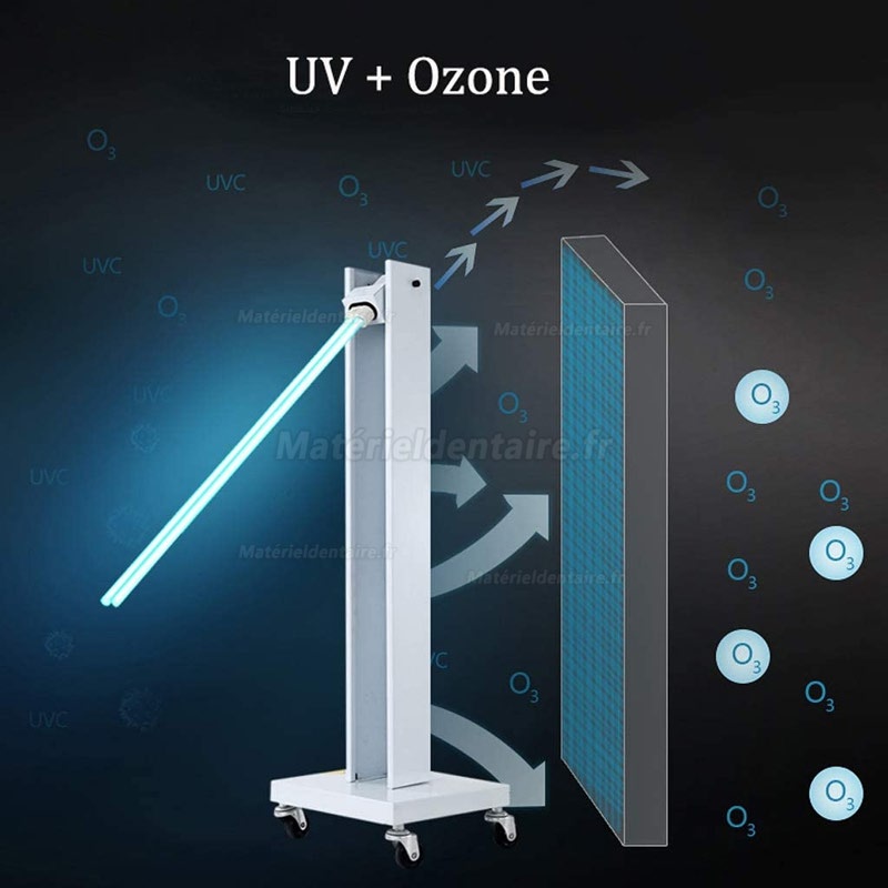 100-150W Lampe de désinfection UV de stérilisateur mobile d'intérieur lampe germicide stérilisante Uvc avec roues