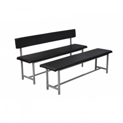 Banc de table de cuisine salle à manger noir (lot de 2)