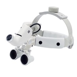 3.5X Bandeau dentaire Loupes binoculaires médicales + LED Phare