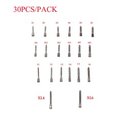 30pcs/sac Matériel d'endodontie dentaire TITANIUM pur tige de vis Toutes les tailles