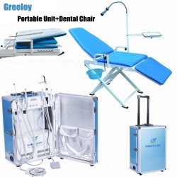 Unité Dentaire Portable GU-P206+Fauteuil Dentaire Pliable GU-109(A)+Sac à dos