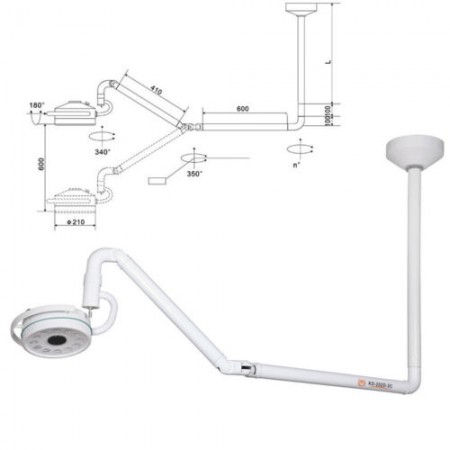 KWS® KD-2012D-3C Lampe plafonnier scialytique 36W