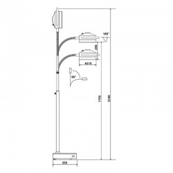 KWS® KD-2012D-3 Lampe LED scialytique modèle à pied