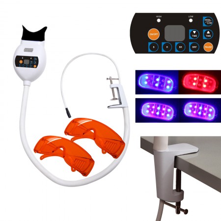 Dent blanchiment dentaire Lampe 3*accélérateur de couleur de lumière LED et 2*lunettes de protection