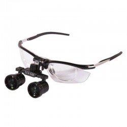 2.5X-3.5X Loupes Binoculaire Dentaire Cadre Aluminium Noir