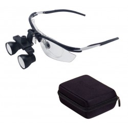 2.5X-3.5X Loupes Binoculaire Dentaire Cadre Aluminium Noir