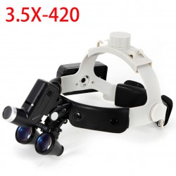 3.5X 5W Loupe de bandeau médical chirurgical à LED dentaire avec lumière pour l'...