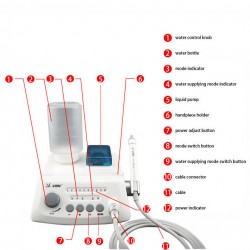 VRN®A8 Détartreur ultrasonique Contrôle sans fil Alimentation automatique en eau LED Compatible EMS