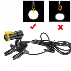 Type de clip de phare dentaire 5W LED avec filtre + clip de ceinture pour lunett...