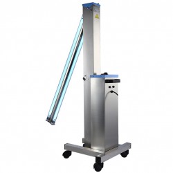 FY® 30DS Portable UVC +Ozone Chariot de Décontamination par UV Désinfection Voiture Lampe Ultraviolette Chariot En Acier
