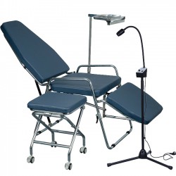 Greeloy GU-P101 Fauteuil portable pliable dentaire + GU-P102 Lampe opératoire pl...