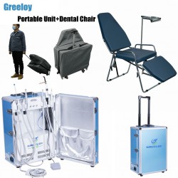 Greeloy GU-P206 Unité Dentaire Portable + GU-P101 Fauteuil portable pliable + Sac de rangement