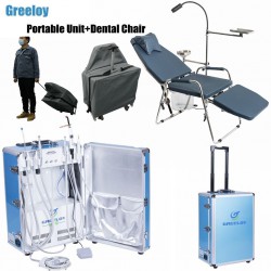 Greeloy GU-P206 Unité Dentaire Portable + GU-P101 Fauteuil portable pliable + Sac de rangement