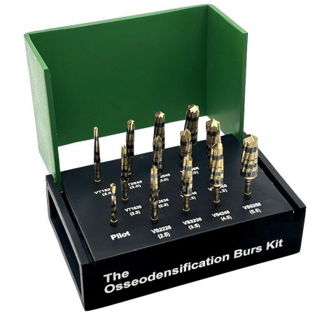 Kit fraise d'ostéodensification dentaire + forets pour élévation sinusale maxillaire implantaire (13 pièces/Set )