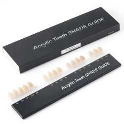 Nuancier pour dents en acrylique dentaire - Guide des teintes pour dents blanchies - 2 couches - 16 teintes