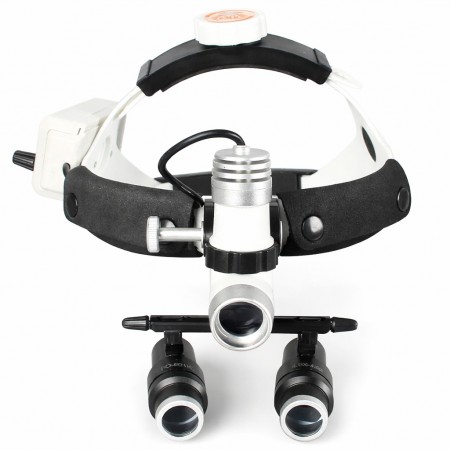 KWS 4.0X loupes dentaires binoculaires + KWS KD-203AY-4 3W lampe frontale médicale LED avec 2 piles