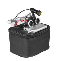 Loupes binoculaires dentaires 3,5X + Lampe frontale LED dentaire 5W avec filtre