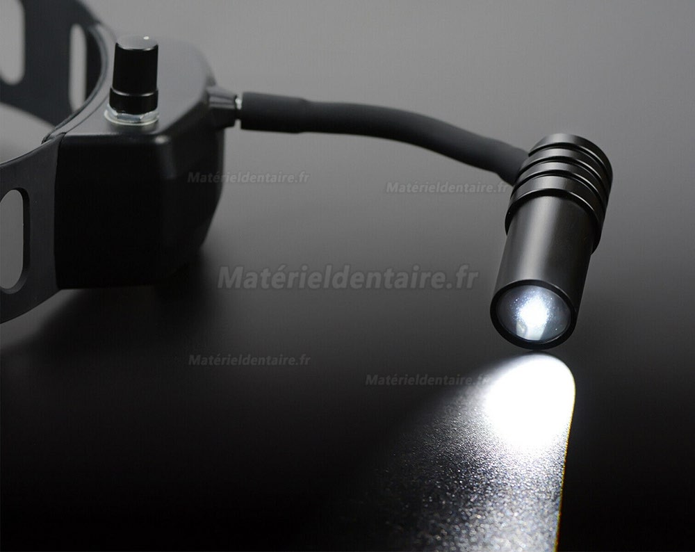 Dentaire sans fil 5W LED Lampe frontale ENT médical bandeau tête lumière lampe noir