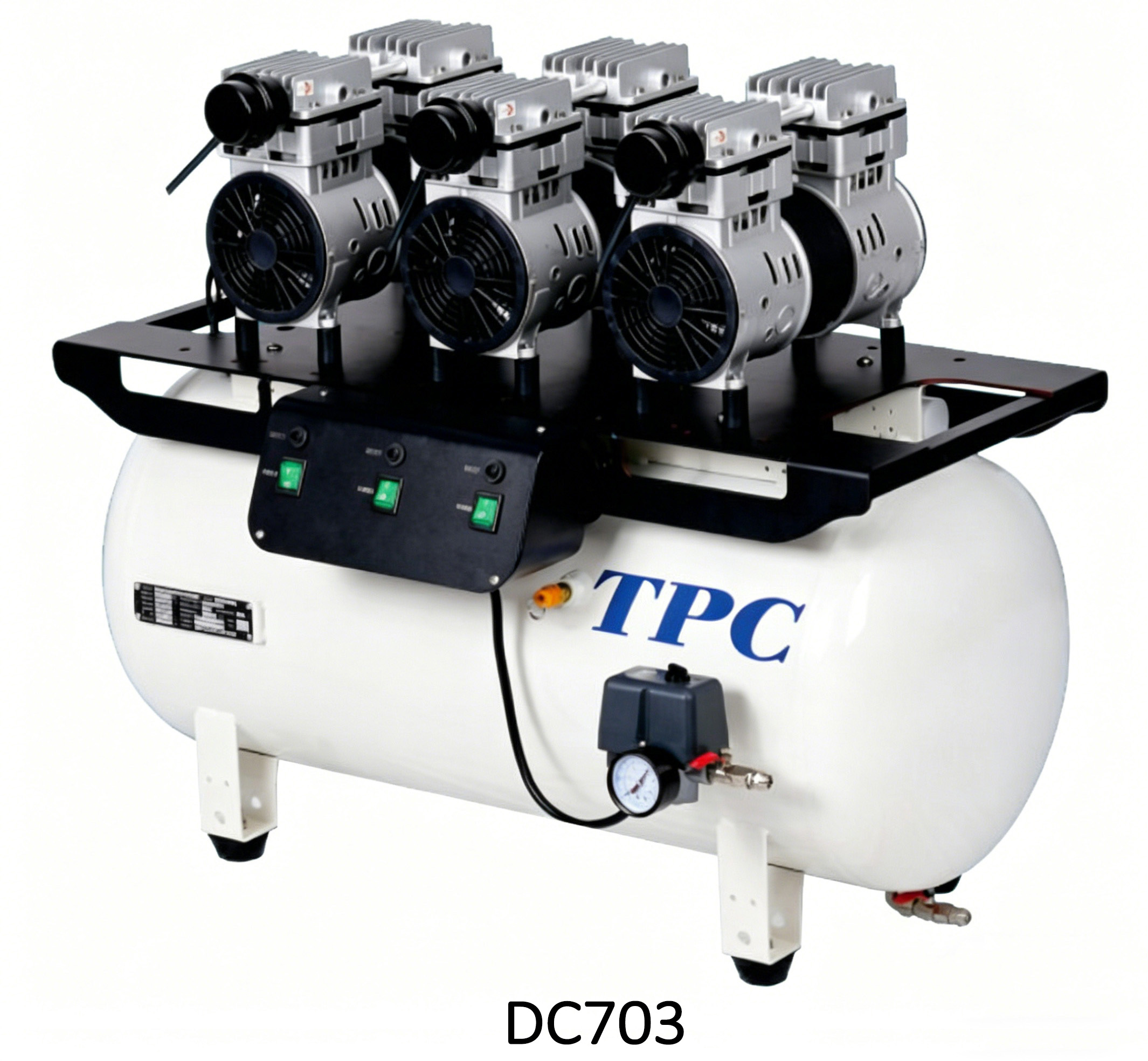 TPC DC701/702/703/704 compresseur silencieux sans huile 32-120L