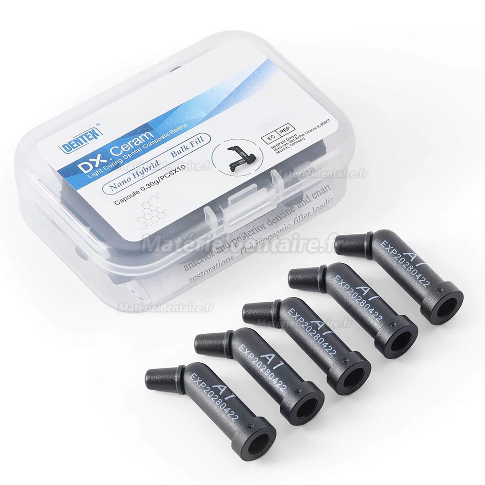 10 Capsules/boîte A1/A2/A3/A3.5 Résine composite dentaire photopolymérisable 10 Capsules/boîte A1/A2/A3/A3.5 Résine composite dentaire photopolymérisable