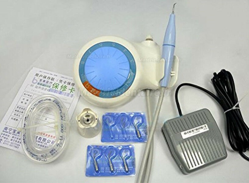 Détartreur piézo-dentaire ultrasonique BAOLAI B5 avec embouts et système d'alimentation automatique en eau