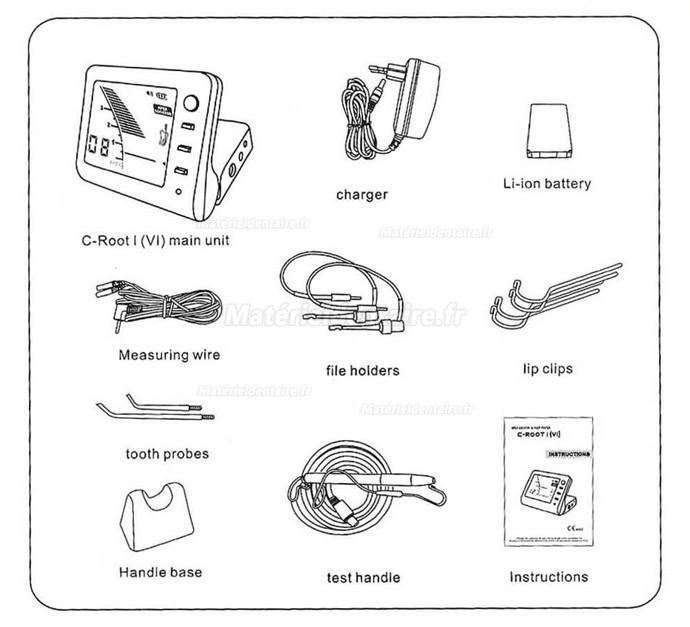 Yusendent Localisateur D Apex et Testeur DE Vitalite Pulpaire C-ROOT I(VI)