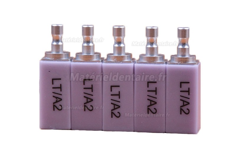 5 pièces C14 LT Cad/Cam faiblement translucide blocs en disilicate de lithium