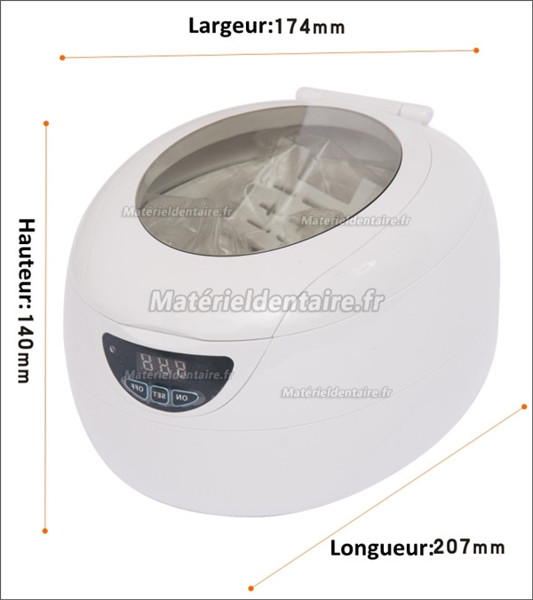 JeKen® CD-7820A Nettoyeur à ultrasons 0.75L