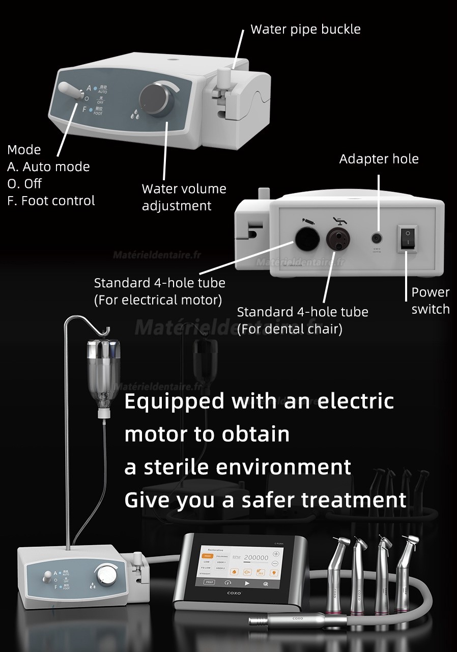 COXO CX265-76 pompe péristaltique ​intelligente système d'approvisionnement en eau automatique pour moteur électrique dentaire
