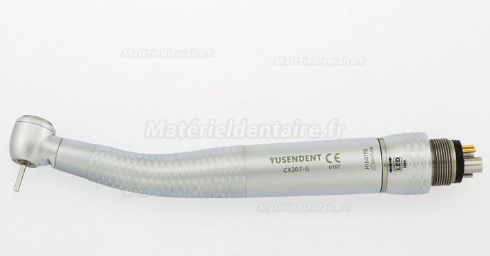 YUSENDENT® Turbine à LED Bouton Poussoir Tête Torque avec Raccord Sirona compatible CX207-GS-TPQ