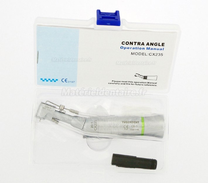 YUSENDENT® CX235 C6-9 Contre angle endodontie(bague verte 20 : 1)