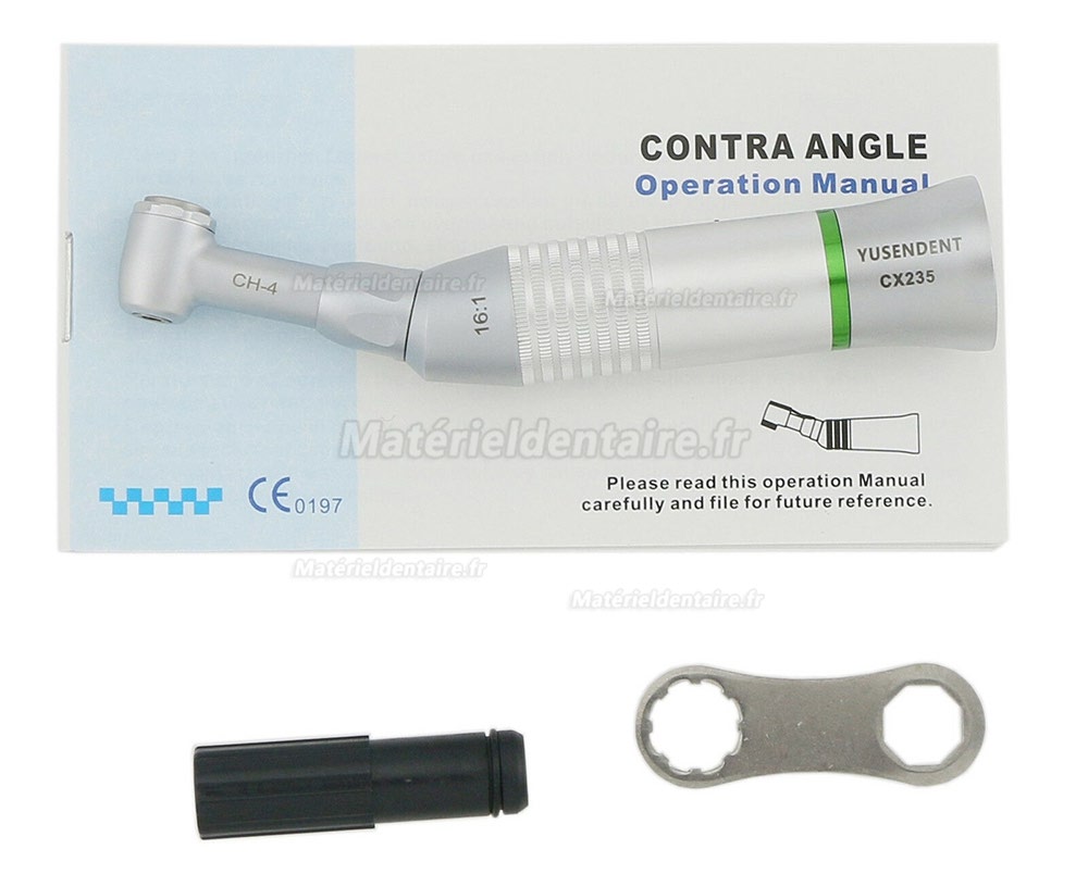 YUSENDENT® CX235C4-4 16:1 Réducteur Contre Angle Endodontie Bouton Poussoir