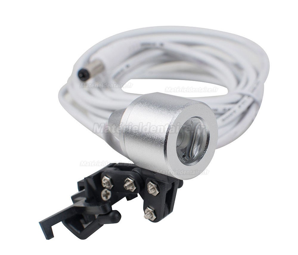 1W Clip Clamp LED Lampe frontale pour dentaire loupe