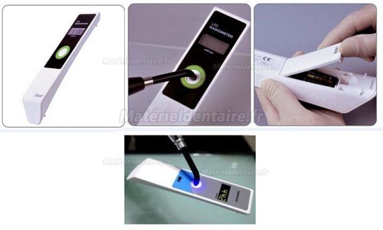 Dentaire compteur de lumière de durcissement Radiomètre LED visible intensité batterie