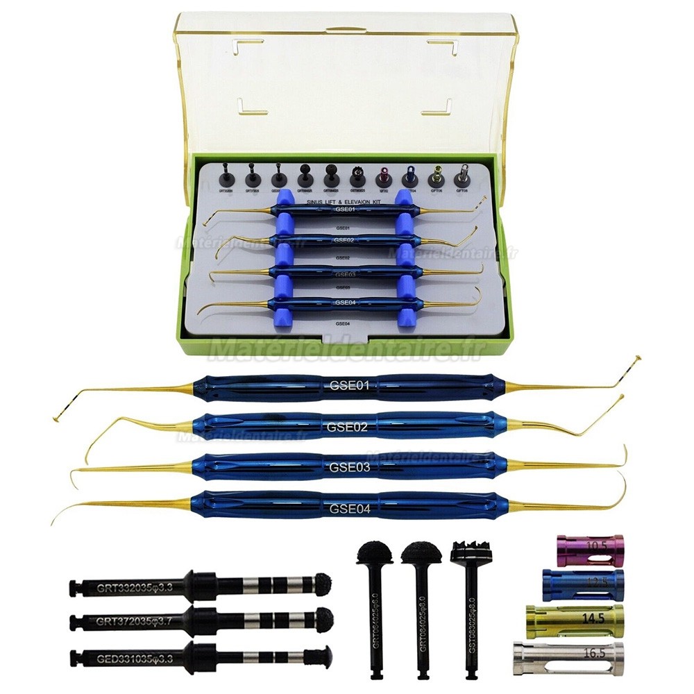 Kit instruments pour sinus lift / kit dask sinus dentaires