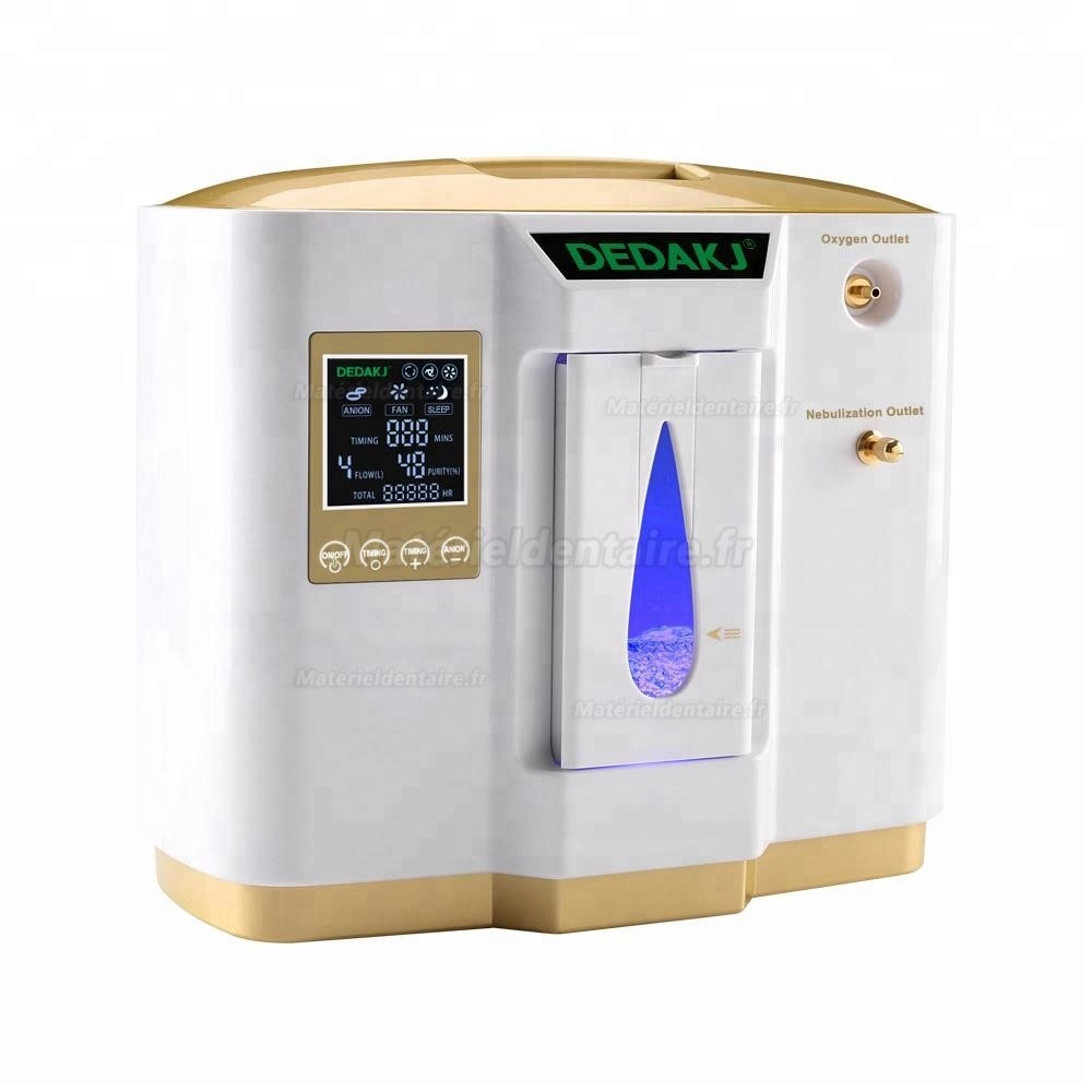 DEDAKJ DDT-1L Portable Concentrateur d'oxygène 1-6L/Min Oxy Air Tra-Tor Usage Domestique 30% -90% Machine Construite en