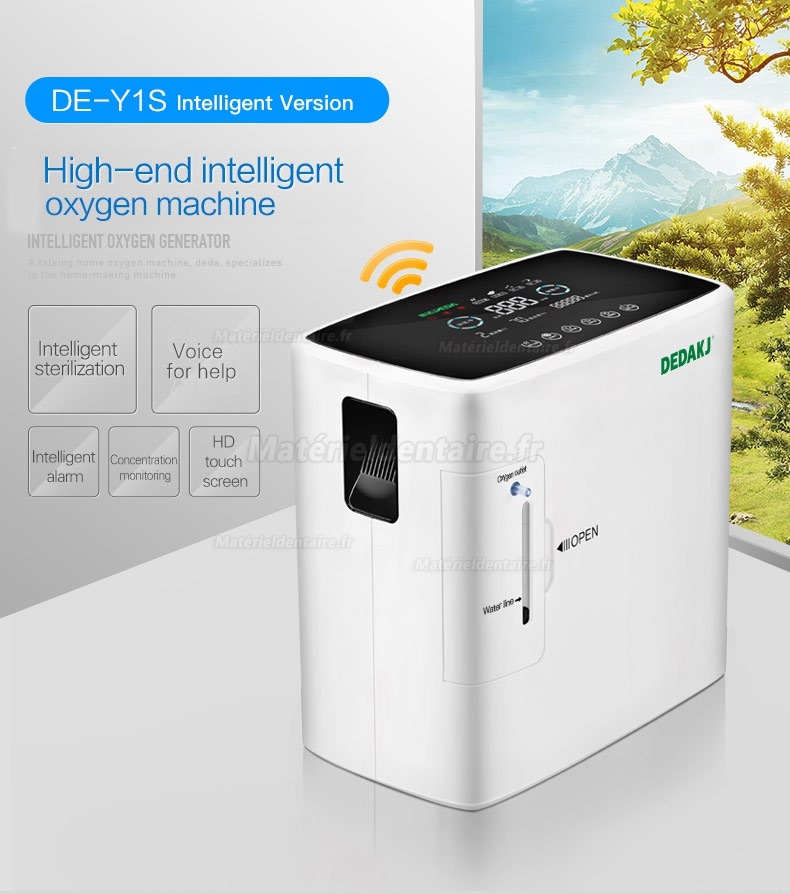DEDAKJ 1-6L Machine à usage domestique de générateur de concentrateur d'oxygène portable de grande pureté à usage domest