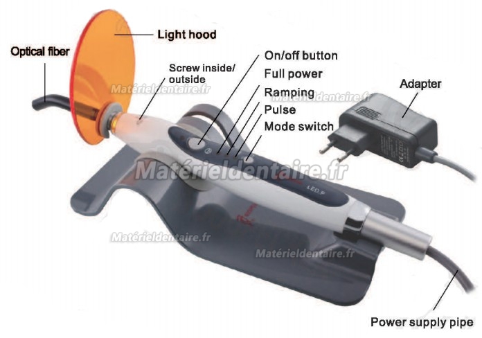 Woodpecker® Type P Lampe à photopolymériser Radiomètre intégré