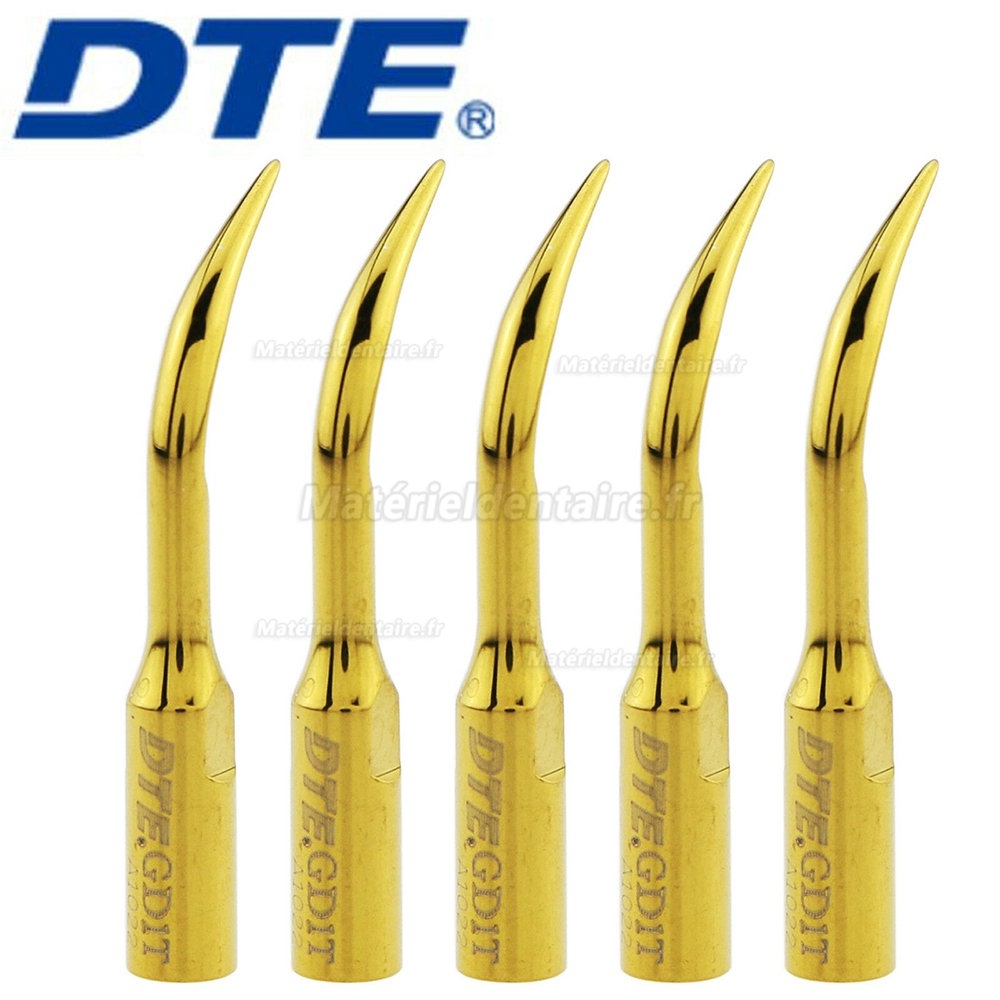 5Pcs Woodpecker DTE GD1T Dentaire Insert de détartreur ultrasonique à échelle supragingivale compatible avec NSK Satelec