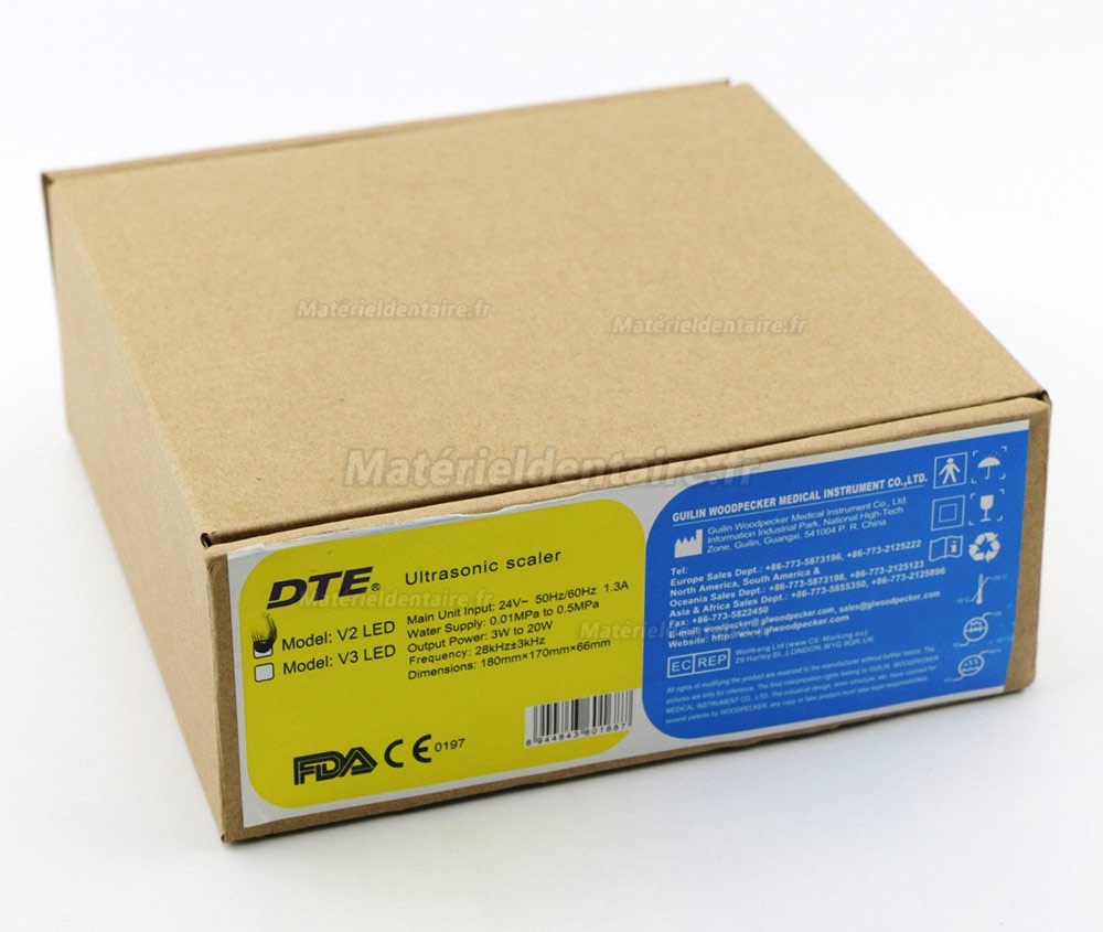 Woodpecker Original DTE V2 LED Détartreur integé à ultrasons Piézo pour le fauteuil dentaire Woodpecker Original DTE V2 LED Détartreur integé à ultrasons Piézo pour le fauteuil dentaire