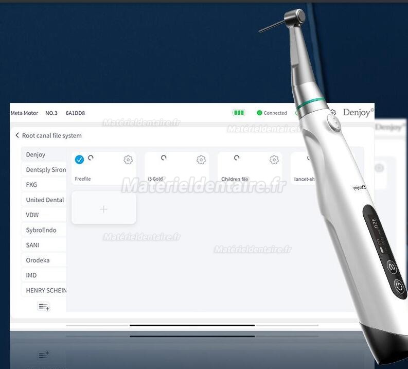 Denjoy MeteEndo Système intégré endo dentaire (avec Meta Fill/Meta Pex/Meta Motor/Meta Pulp/Meta Pack) Denjoy MeteEndo Système intégré endo dentaire (avec Meta Fill/Meta Pex/Meta Motor/Meta Pulp/Meta Pack)