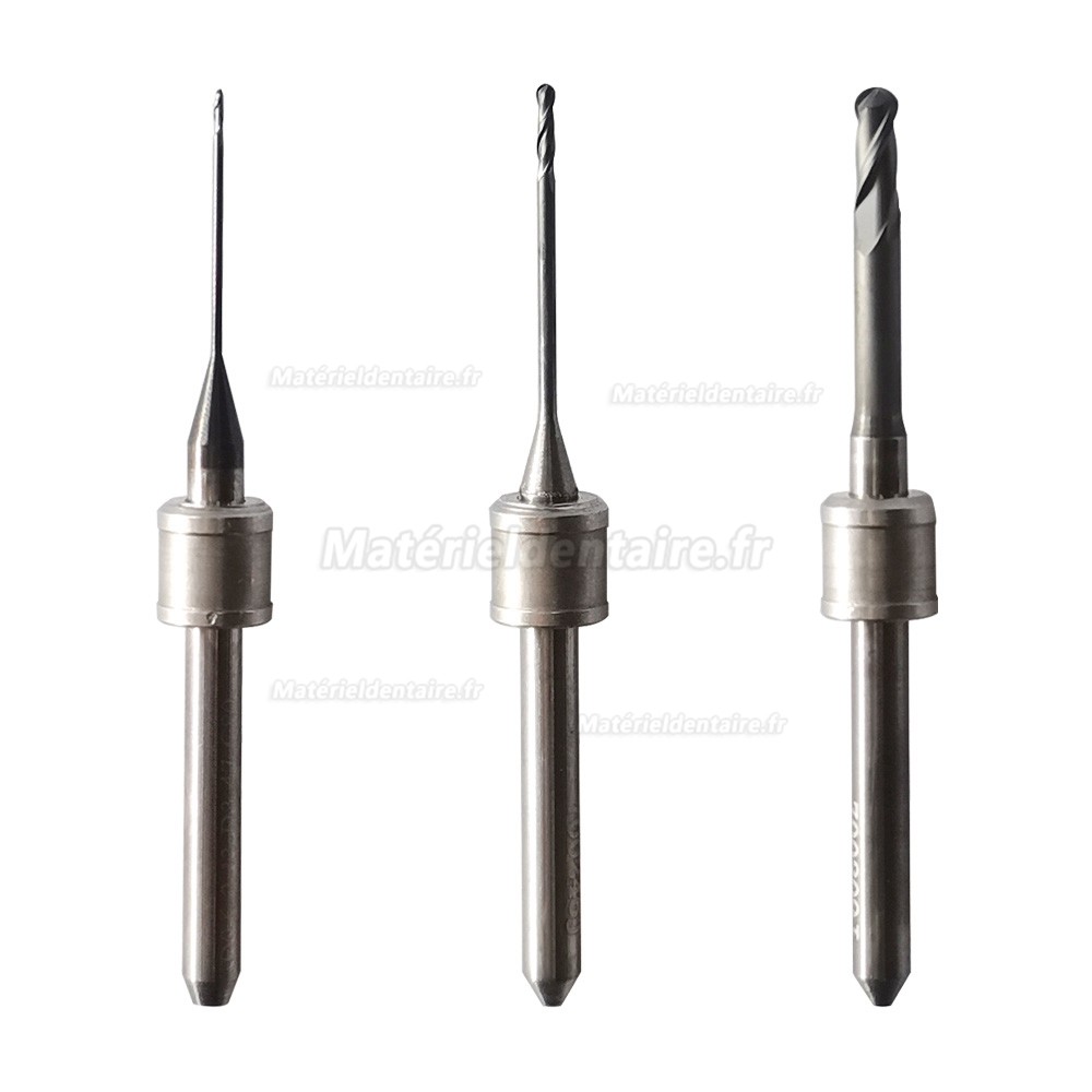 Dental 0.6mm/1.0mm/2.5mm Diamond Coated Milling Burs Fit Zirconia/PMMA Milling (Compatible with Amann Girrbach CAD/CAM)