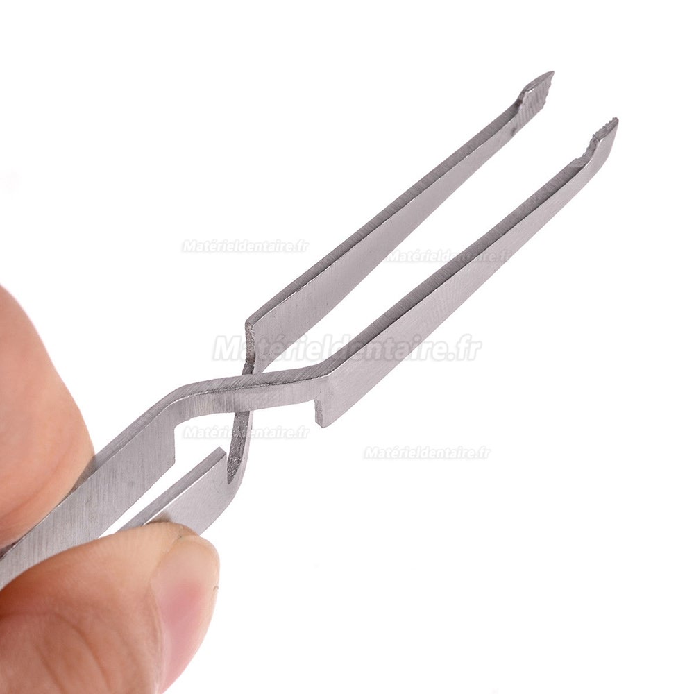 10pcs Dentaire Support direct Orthodontique Forceps d'extraction Brucelles dentelées