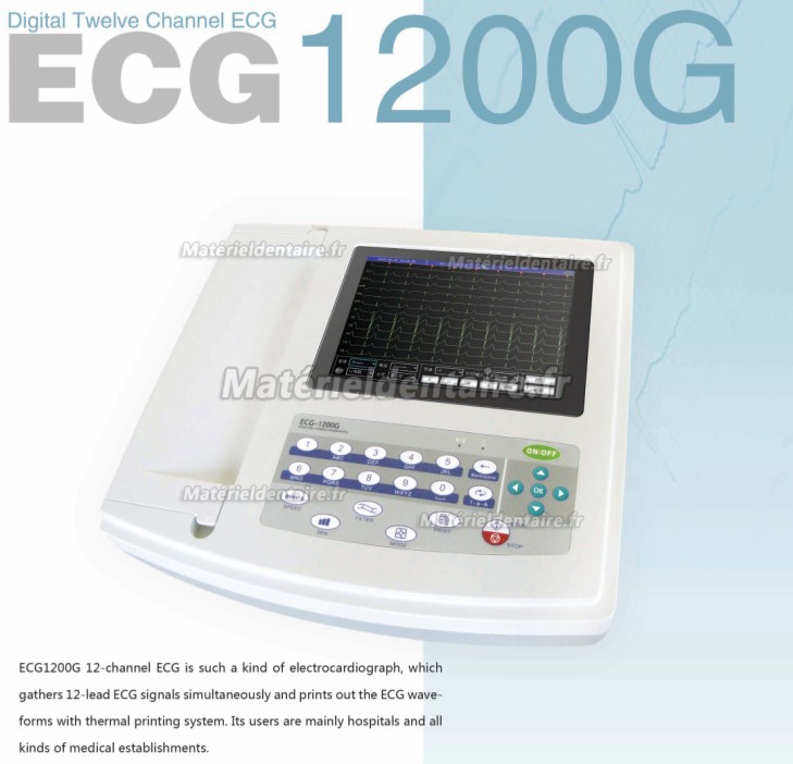 Moniteur ECG-1200G électrocardiographe numérique 12 canaux