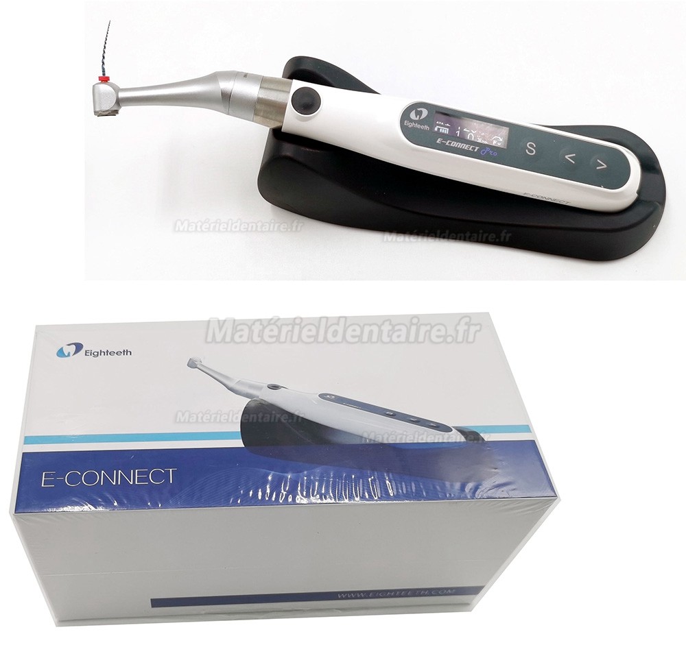 Moteur d’endodontie dentaire sans fil Eighteeth E-Connect Pro compatible avec E-PEX Pro
