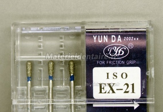 FG EX-21 1.6mm Fraise diamantée dentaire 100 Pcs