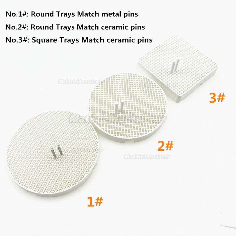 Plateau de cuisson carrés / ronds pour céramique (avec céramique/tenons en métal)