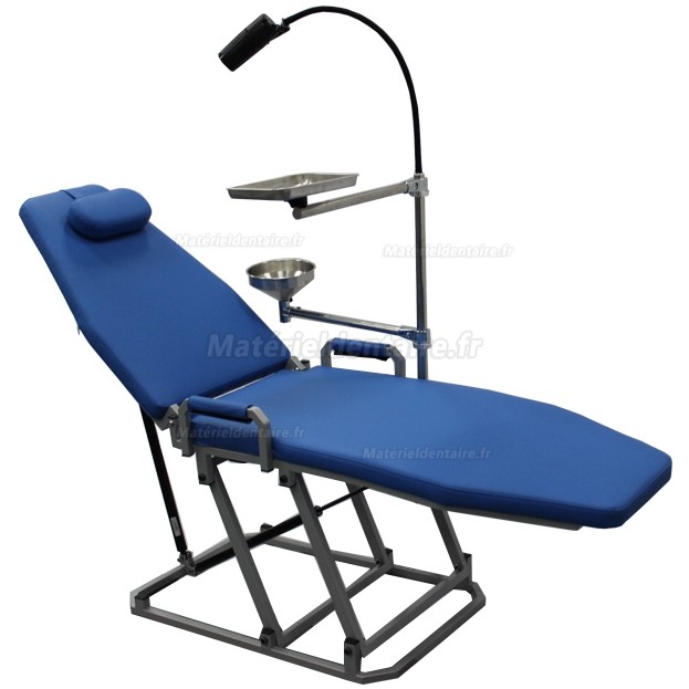 Greeloy GU-P 109 Dental Portable Chair Mobile 360° Folding Chair with LED Cold Light Lampe