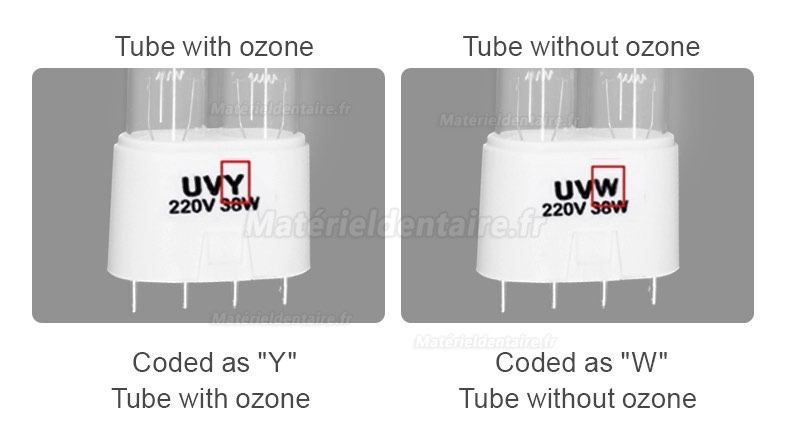 36W UV+ Ozone Stérilisateur Lampe Désinfection Sterilisation 184-253nm UVC Lumière