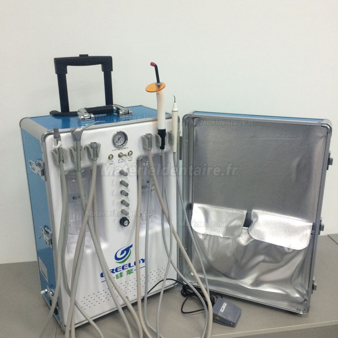 Greeloy® GU-P206S Unité Dentaire Portable avec Compresseur d'Air